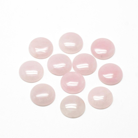 Pink quartz cabochon dia. 10 mm 1 pc