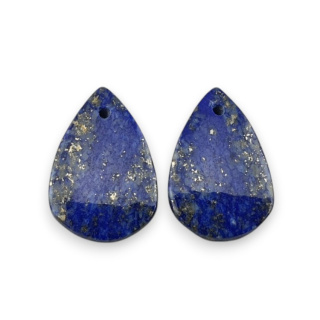 Lapis lazuli para kaboszonów z dziurką 18x12 mm nr R45