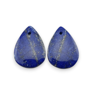 Lapis lazuli para kaboszonów z dziurką 19x14 mm nr R19