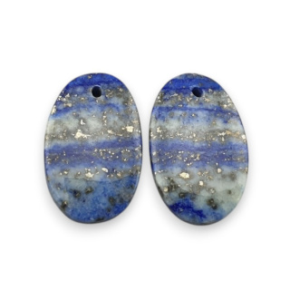 Lapis lazuli para kaboszonów z dziurką 20x13 mm nr R21