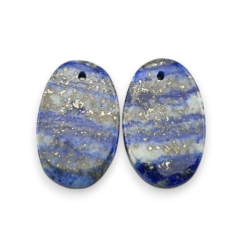 Lapis lazuli para kaboszonów z dziurką 20x13 mm nr R21 Lapis lazuli para kaboszonów z dziurką 20x13 mm nr R21