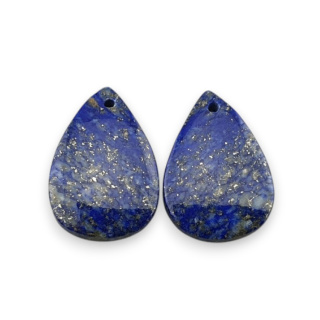 Lapis lazuli para kaboszonów z dziurką 20x14 mm nr R35
