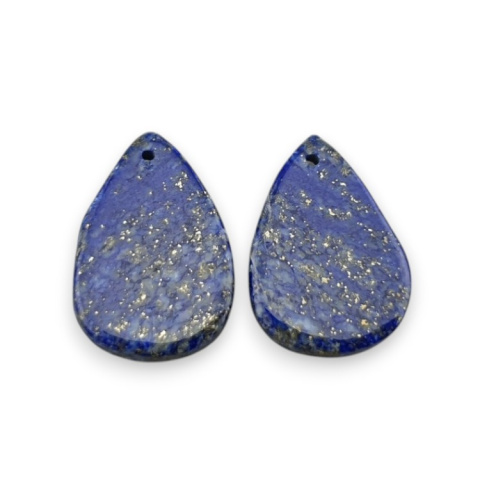 Lapis lazuli para kaboszonów z dziurką 20x14 mm nr R35 Lapis lazuli para kaboszonów z dziurką 20x14 mm nr R35