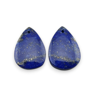 Lapis lazuli para kaboszonów z dziurką 20x14 mm nr R39
