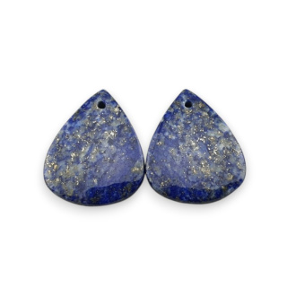 Lapis lazuli para kaboszonów z dziurką 20x16 mm nr R12