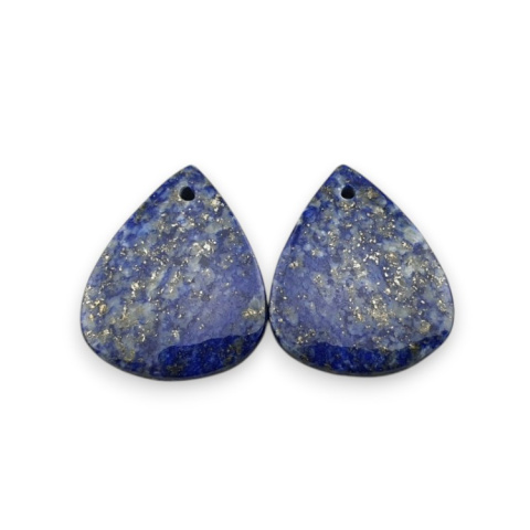 Lapis lazuli para kaboszonów z dziurką 20x16 mm nr R12 Lapis lazuli para kaboszonów z dziurką 20x16 mm nr R12