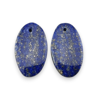 Lapis lazuli para kaboszonów z dziurką 21x12 mm nr R25