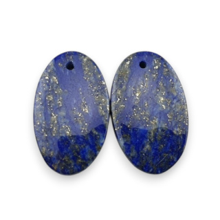 Lapis lazuli para kaboszonów z dziurką 21x13 mm nr R13