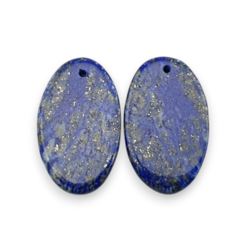 Lapis lazuli para kaboszonów z dziurką 21x13 mm nr R13 Lapis lazuli para kaboszonów z dziurką 21x13 mm nr R13