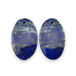 Lapis lazuli para kaboszonów z dziurką 21x13 mm nr R24