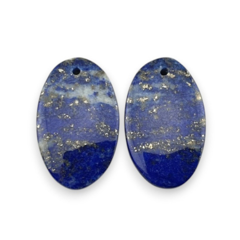Lapis lazuli para kaboszonów z dziurką 21x13 mm nr R24 Lapis lazuli para kaboszonów z dziurką 21x13 mm nr R24