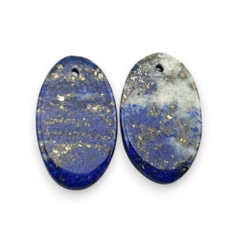 Lapis lazuli para kaboszonów z dziurką 21x13 mm nr R24 Lapis lazuli para kaboszonów z dziurką 21x13 mm nr R24
