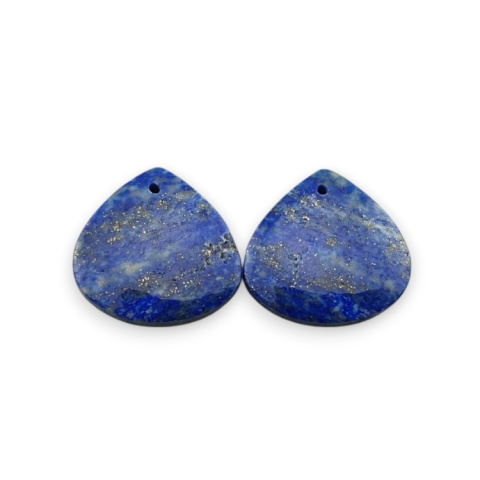 Lapis lazuli para kaboszonów z dziurką 21x21 mm nr R18 Lapis lazuli para kaboszonów z dziurką 21x21 mm nr R18