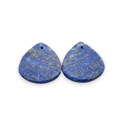 Lapis lazuli para kaboszonów z dziurką 21x21 mm nr R18 Lapis lazuli para kaboszonów z dziurką 21x21 mm nr R18
