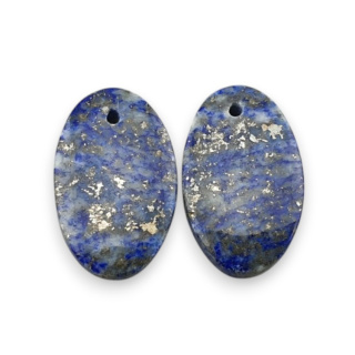 Lapis lazuli para kaboszonów z dziurką 22x13 mm nr R28