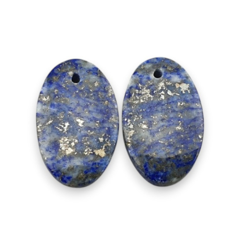 Lapis lazuli para kaboszonów z dziurką 22x13 mm nr R28 Lapis lazuli para kaboszonów z dziurką 22x13 mm nr R28