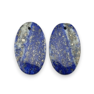 Lapis lazuli para kaboszonów z dziurką 22x13 mm nr R29