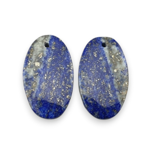 Lapis lazuli para kaboszonów z dziurką 22x13 mm nr R29 Lapis lazuli para kaboszonów z dziurką 22x13 mm nr R29