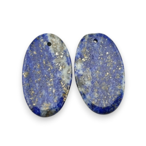 Lapis lazuli para kaboszonów z dziurką 22x13 mm nr R29 Lapis lazuli para kaboszonów z dziurką 22x13 mm nr R29
