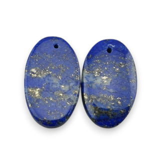 Lapis lazuli para kaboszonów z dziurką 22x13 mm nr R40