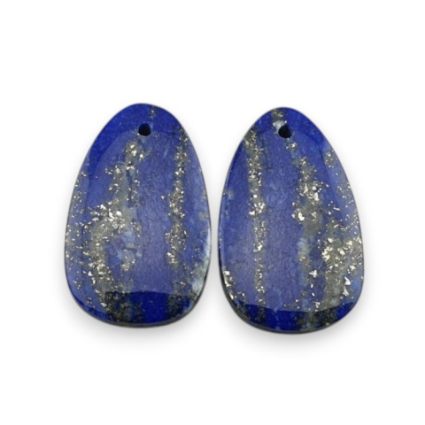 Lapis lazuli para kaboszonów z dziurką 22x14 mm nr R27 Lapis lazuli para kaboszonów z dziurką 22x14 mm nr R27