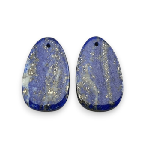 Lapis lazuli para kaboszonów z dziurką 22x14 mm nr R27 Lapis lazuli para kaboszonów z dziurką 22x14 mm nr R27