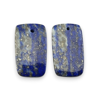 Lapis lazuli para kaboszonów z dziurką 23x13 mm nr R26