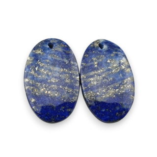 Lapis lazuli para kaboszonów z dziurką 23x14 mm nr R31