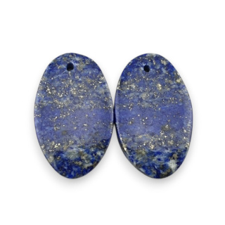 Lapis lazuli para kaboszonów z dziurką 23x14 mm nr R48