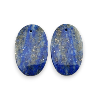 Lapis lazuli para kaboszonów z dziurką 24x15 mm nr R17