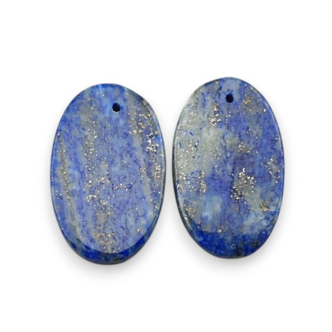 Lapis lazuli para kaboszonów z dziurką 24x15 mm nr R17 Lapis lazuli para kaboszonów z dziurką 24x15 mm nr R17