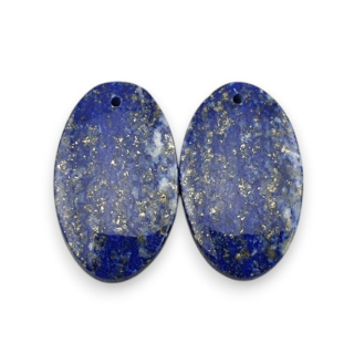 Lapis lazuli para kaboszonów z dziurką 24x15 mm nr R33