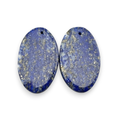 Lapis lazuli para kaboszonów z dziurką 24x15 mm nr R33 Lapis lazuli para kaboszonów z dziurką 24x15 mm nr R33