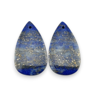 Lapis lazuli para kaboszonów z dziurką 25x14 mm nr R36