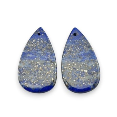 Lapis lazuli para kaboszonów z dziurką 25x14 mm nr R36 Lapis lazuli para kaboszonów z dziurką 25x14 mm nr R36
