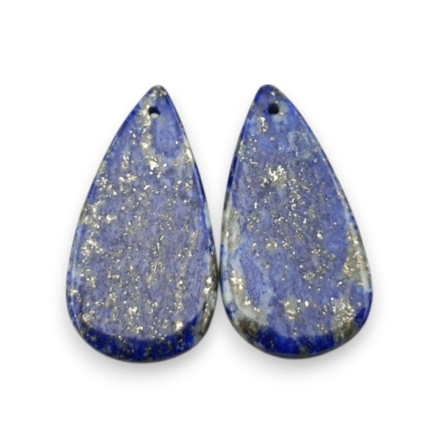 Lapis lazuli para kaboszonów z dziurką 26x14 mm nr R30 Lapis lazuli para kaboszonów z dziurką 26x14 mm nr R30