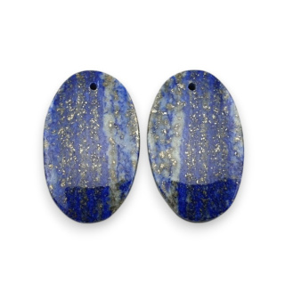 Lapis lazuli para kaboszonów z dziurką 26x16 mm nr R16