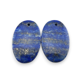 Lapis lazuli para kaboszonów z dziurką 26x17 mm nr R20