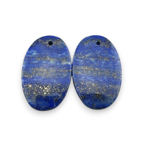 Lapis lazuli para kaboszonów z dziurką 26x17 mm nr R20 Lapis lazuli para kaboszonów z dziurką 26x17 mm nr R20