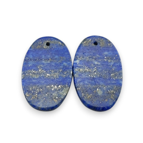 Lapis lazuli para kaboszonów z dziurką 26x17 mm nr R20 Lapis lazuli para kaboszonów z dziurką 26x17 mm nr R20