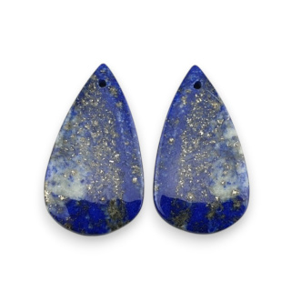 Lapis lazuli para kaboszonów z dziurką 28x15 mm nr R49