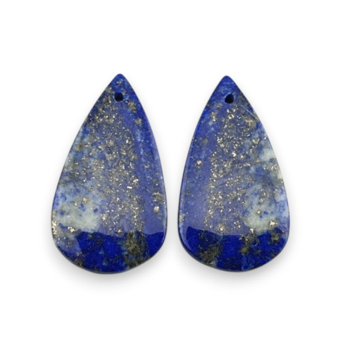 Lapis lazuli para kaboszonów z dziurką 28x15 mm nr R49 Lapis lazuli para kaboszonów z dziurką 28x15 mm nr R49