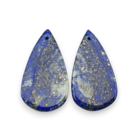 Lapis lazuli para kaboszonów z dziurką 28x15 mm nr R49 Lapis lazuli para kaboszonów z dziurką 28x15 mm nr R49