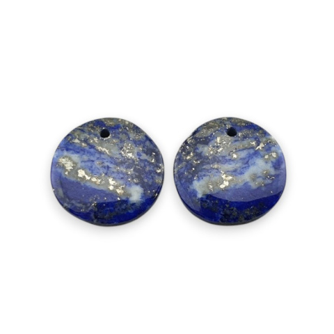 Lapis lazuli para kaboszonów z dziurką fi 16 mm nr R14 Lapis lazuli para kaboszonów z dziurką fi 16 mm nr R14