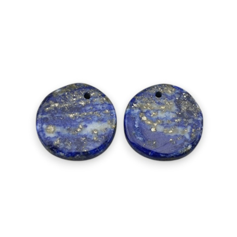 Lapis lazuli para kaboszonów z dziurką fi 16 mm nr R14 Lapis lazuli para kaboszonów z dziurką fi 16 mm nr R14