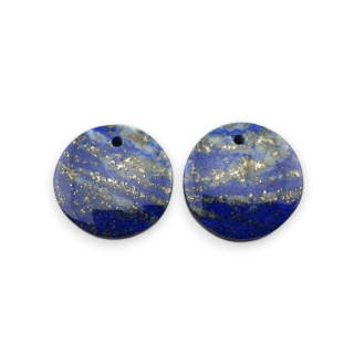 Lapis lazuli para kaboszonów z dziurką fi 16 mm nr R15