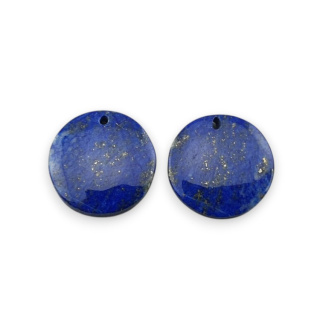 Lapis lazuli para kaboszonów z dziurką fi 16 mm nr R34