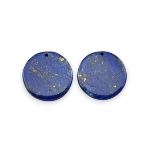 Lapis lazuli para kaboszonów z dziurką fi 16 mm nr R34 Lapis lazuli para kaboszonów z dziurką fi 16 mm nr R34