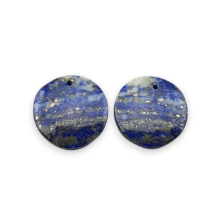 Lapis lazuli para kaboszonów z dziurką fi 18 mm nr R46