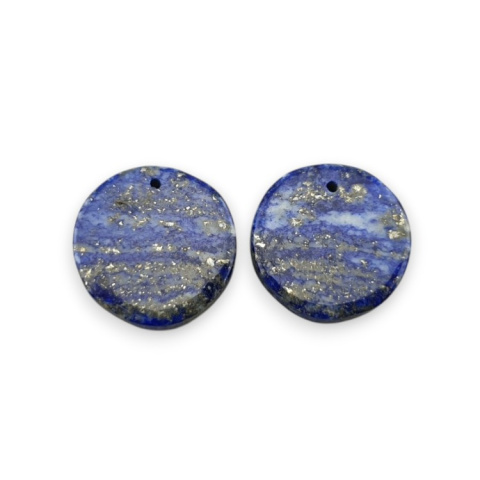 Lapis lazuli para kaboszonów z dziurką fi 18 mm nr R46 Lapis lazuli para kaboszonów z dziurką fi 18 mm nr R46